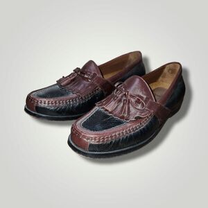 Johnston & Murphy Aragon II Kiltie Tassel Loafer 20-0592 Black-Brown Men 9.5